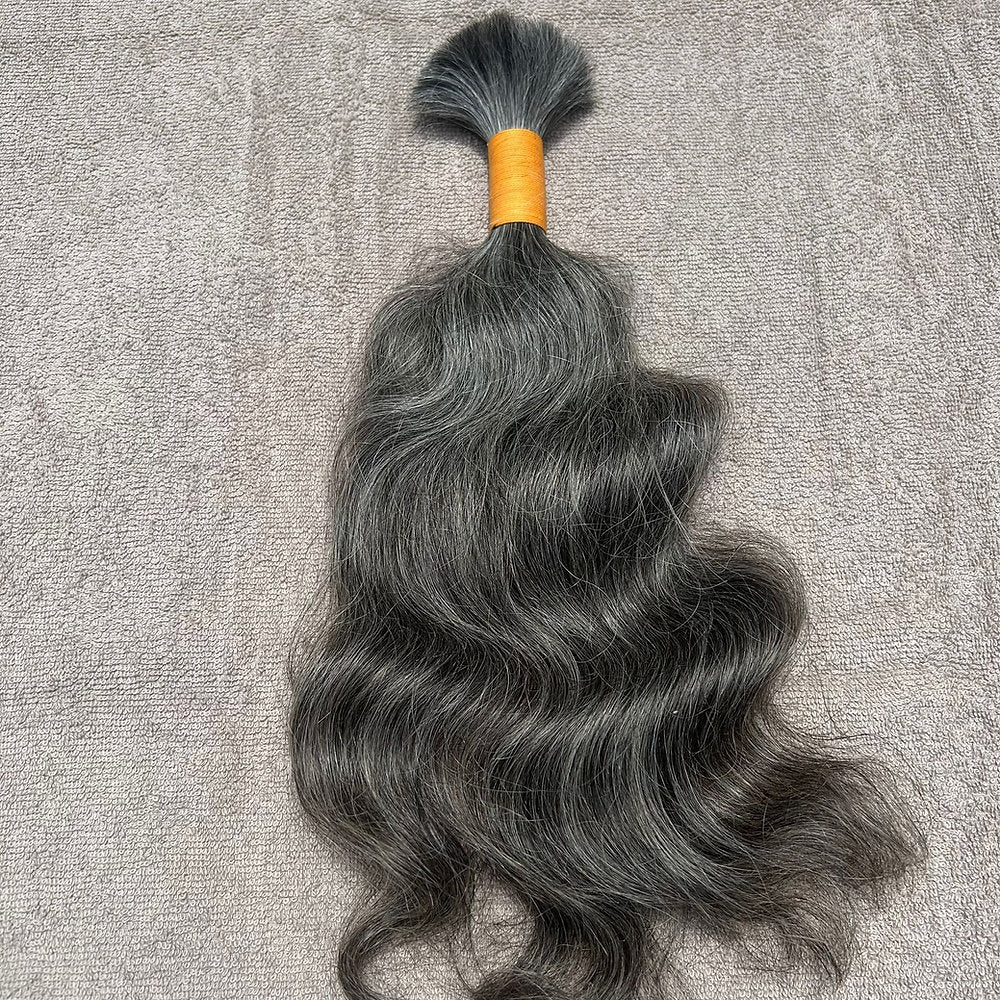 RAW NATURAL GREY BULK WAVY BUNDLES