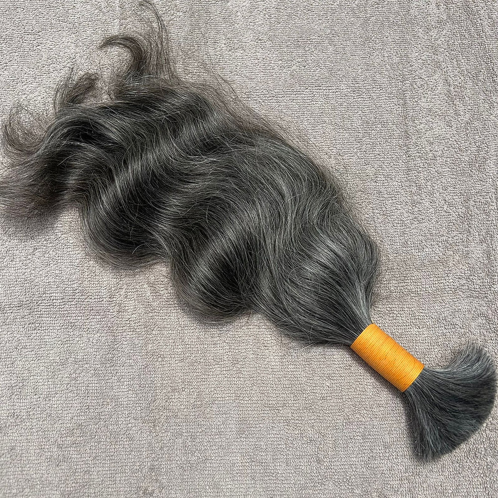 RAW NATURAL GREY BULK WAVY BUNDLES