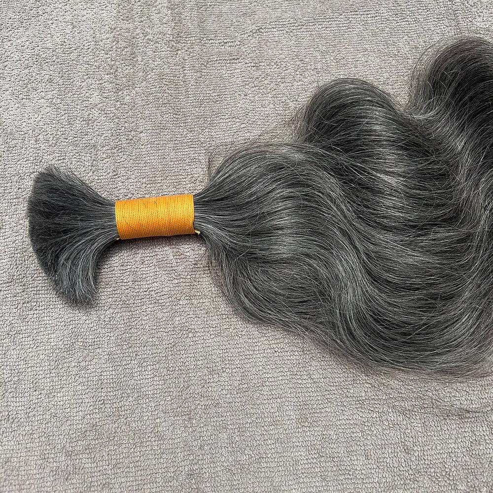 RAW NATURAL GREY BULK WAVY BUNDLES