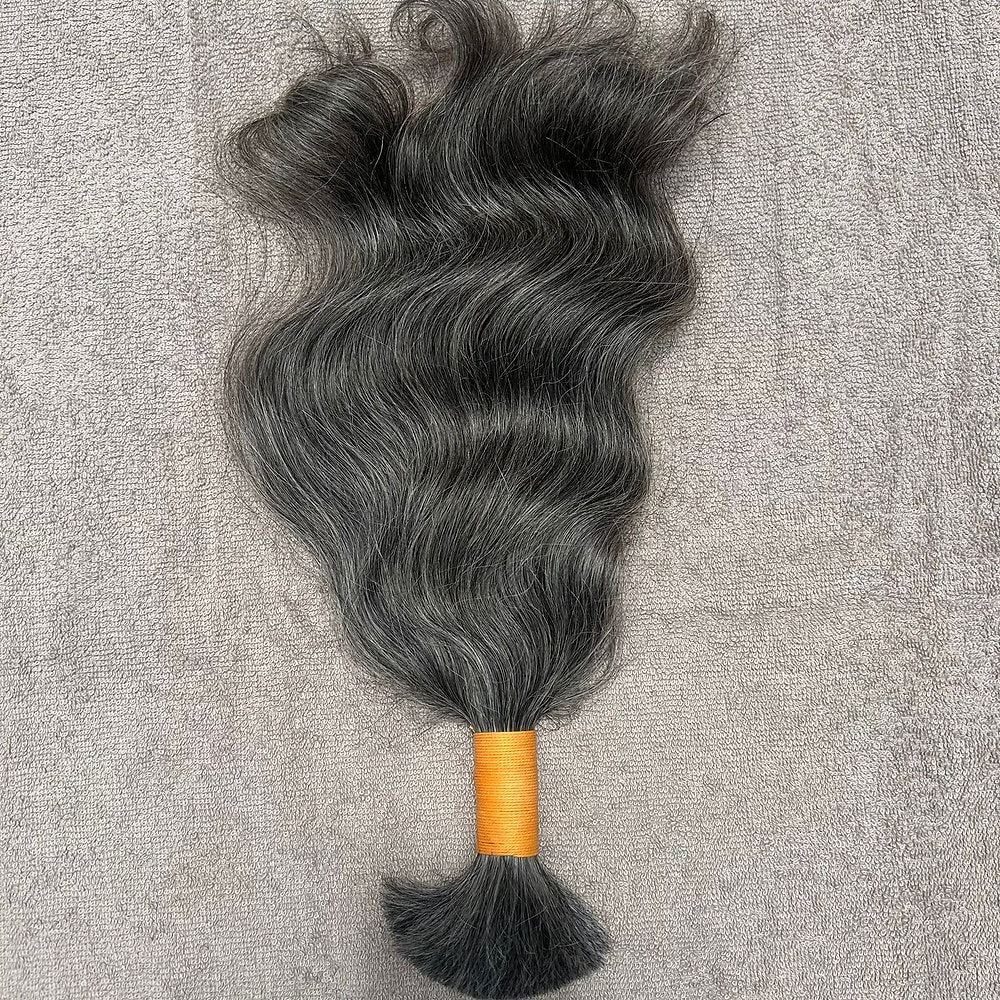 RAW NATURAL GREY BULK WAVY BUNDLES