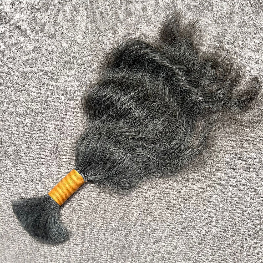 RAW NATURAL GREY BULK WAVY BUNDLES