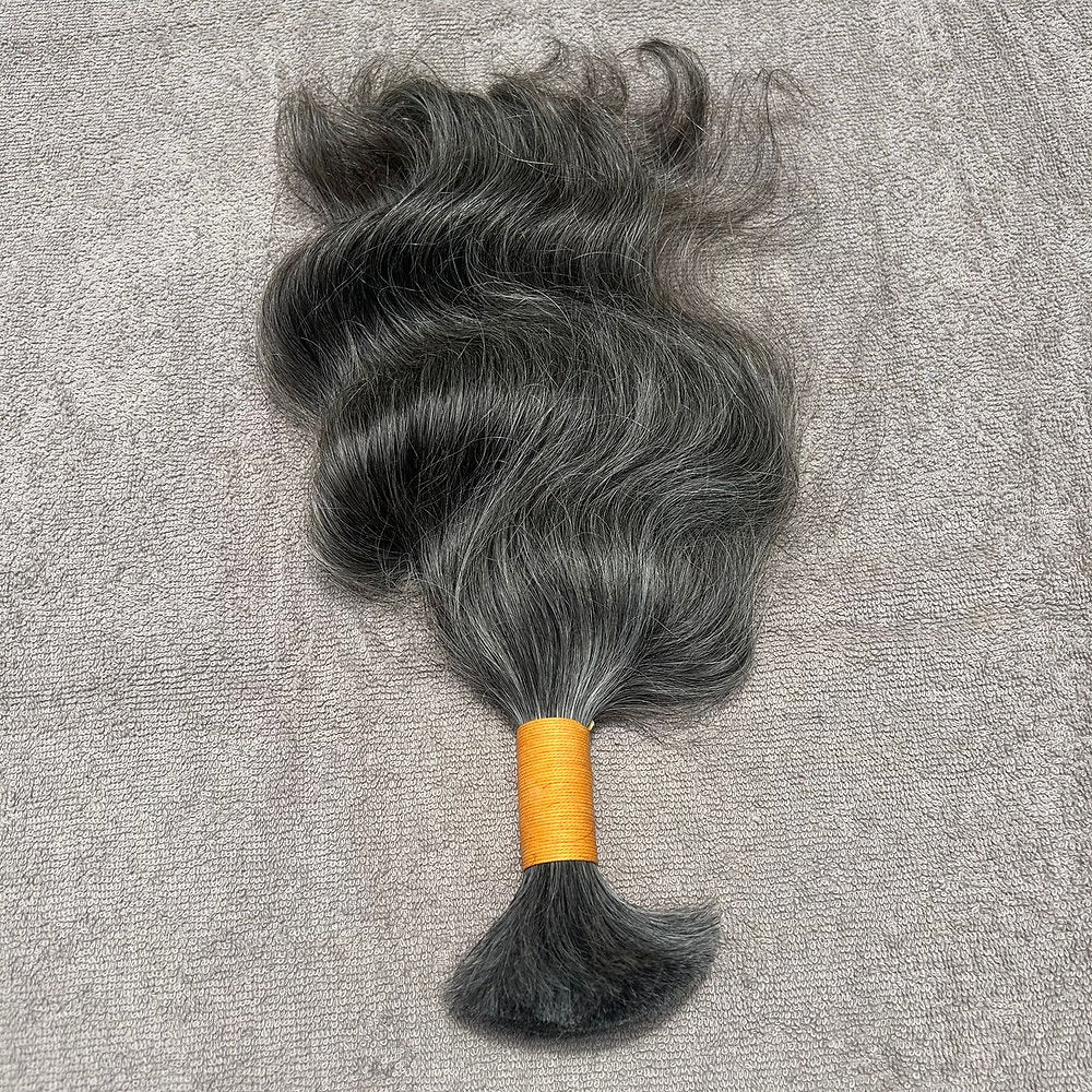 RAW NATURAL GREY BULK WAVY BUNDLES