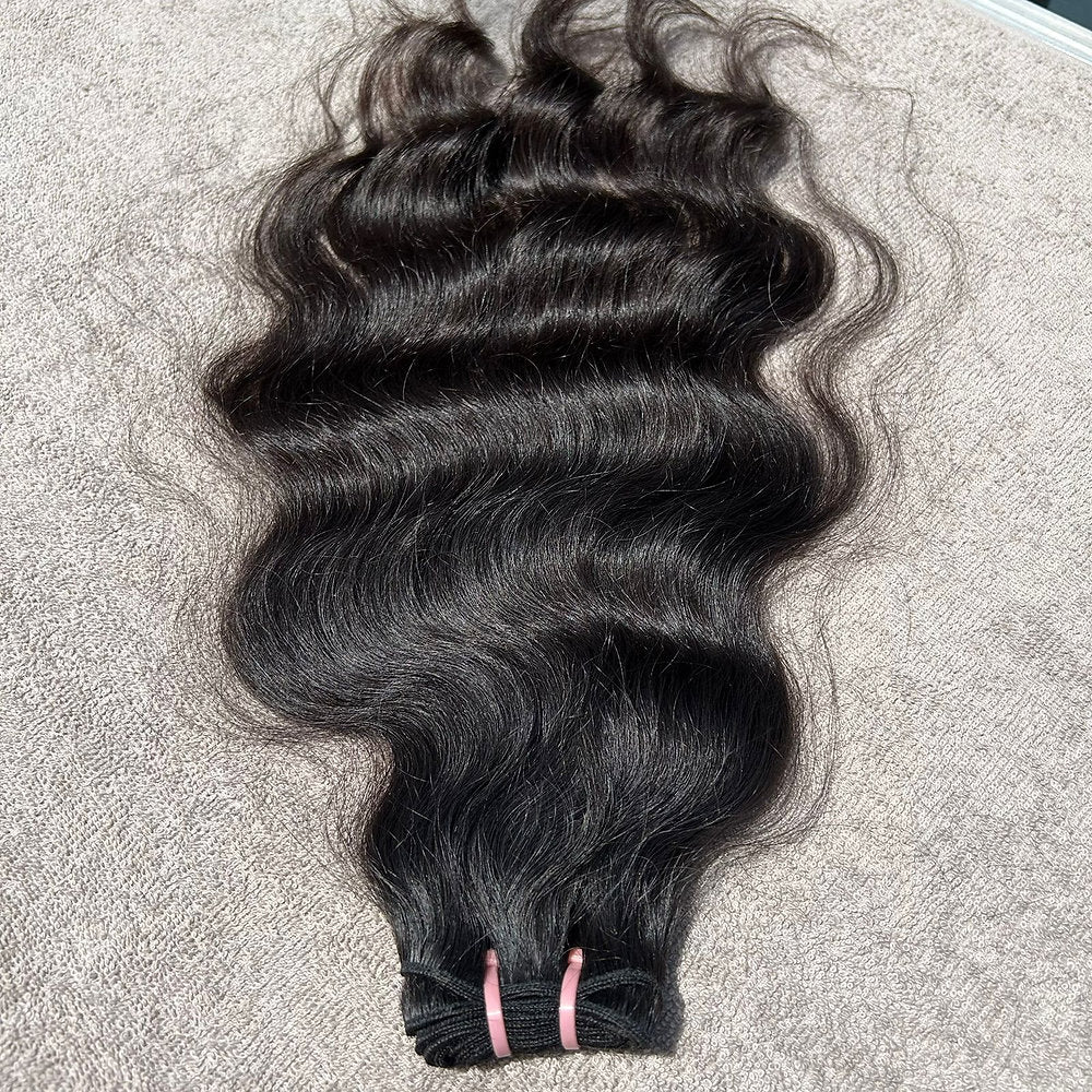 RAW NATURAL WAVY HAIR EXTENSIONS