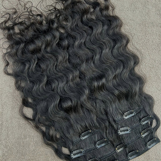 Clip In Raw Natural Curly Hair Extensions