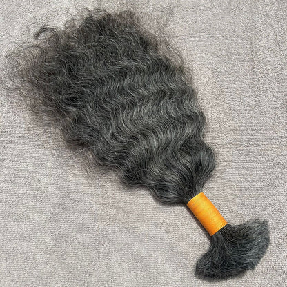 RAW NATURAL GREY BULK CURLY BUNDLES