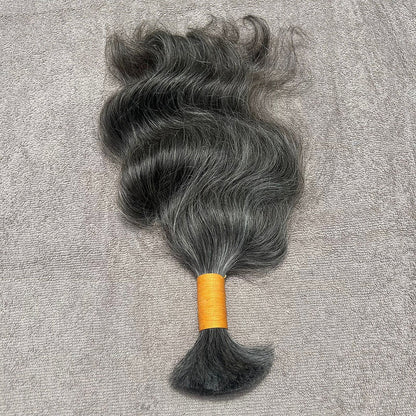 RAW NATURAL GREY BULK WAVY BUNDLES