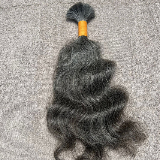 RAW NATURAL GREY BULK WAVY BUNDLES