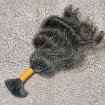 RAW NATURAL GREY BULK WAVY BUNDLES