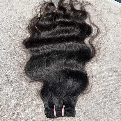 RAW NATURAL WAVY HAIR EXTENSIONS